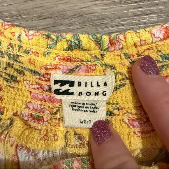 Billabong Yellow Floral Pants - Picture 4 of 4